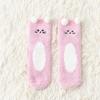 Christmas Gift Girls Plush Sleep Bed Sock Fluffy Soft Cute Bear Thickening Coral Velvet Socks