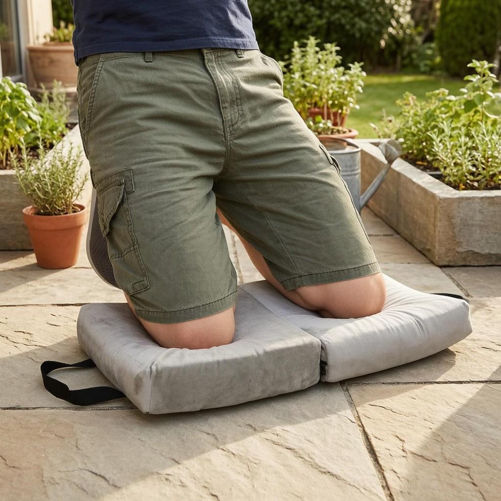 Memory Foam Kneeling Pad Portable with Carrying Straps Supportive