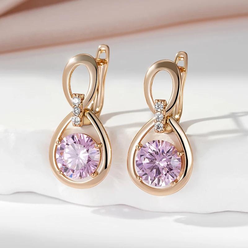 1 пара необычных сережек-капель из радужного циркония для женщин, роскошные ювелирные изделия золотого цвета, модный подарок
