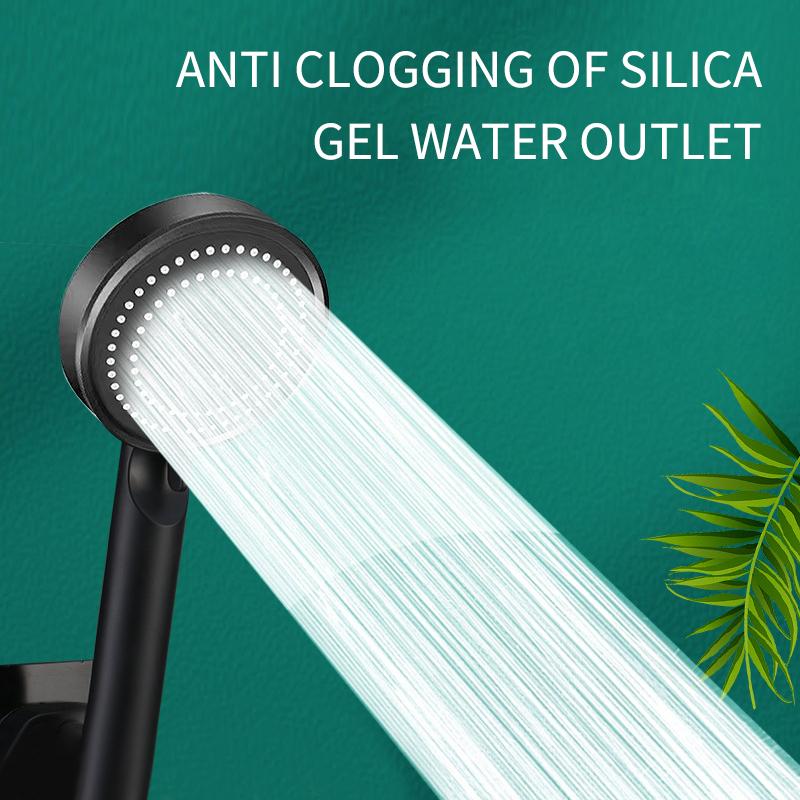 Насадка для душа, 5 режимов, регулируемая черная/серебристая/серая насадка для душа для ванны, экономия воды под высоким давлением, аксессуары для ванной комнаты