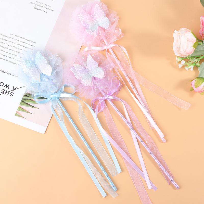 Милая бабочка волшебная палочка фея палочка принцесса косплей реквизит палочка для девочек день рождения Хэллоуин вечеринка принадлежности