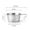 1PC 12.17oz(360ML) Stainless Steel Sierra Cup Stackable Portable Round Sierra Bowl Cup with Handle for Camping and Hiking