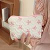 Bow Pendant Bow Cosmetic Bag Zipper Coin Purse Travel Wash Bag Balletcore Makeup Bag  Girls