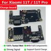 Высококачественная зарядная плата для Xiaomi Mi 11T / 11T Pro, разъем гибкого кабеля USB-порта с гнездом для лотка SIM-карты, микрофоном MIC 11TPro