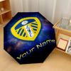 Автоматический 3-складной зонт Leeds United, 8 ребер, ветрозащитный, складной, защита от солнца и дождя, для путешествий на открытом воздухе, для ежедневного использования