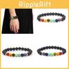 Gemstone Men Strand Bracelet Colorful Beads Energy Bracelet Healing Gift Yoga