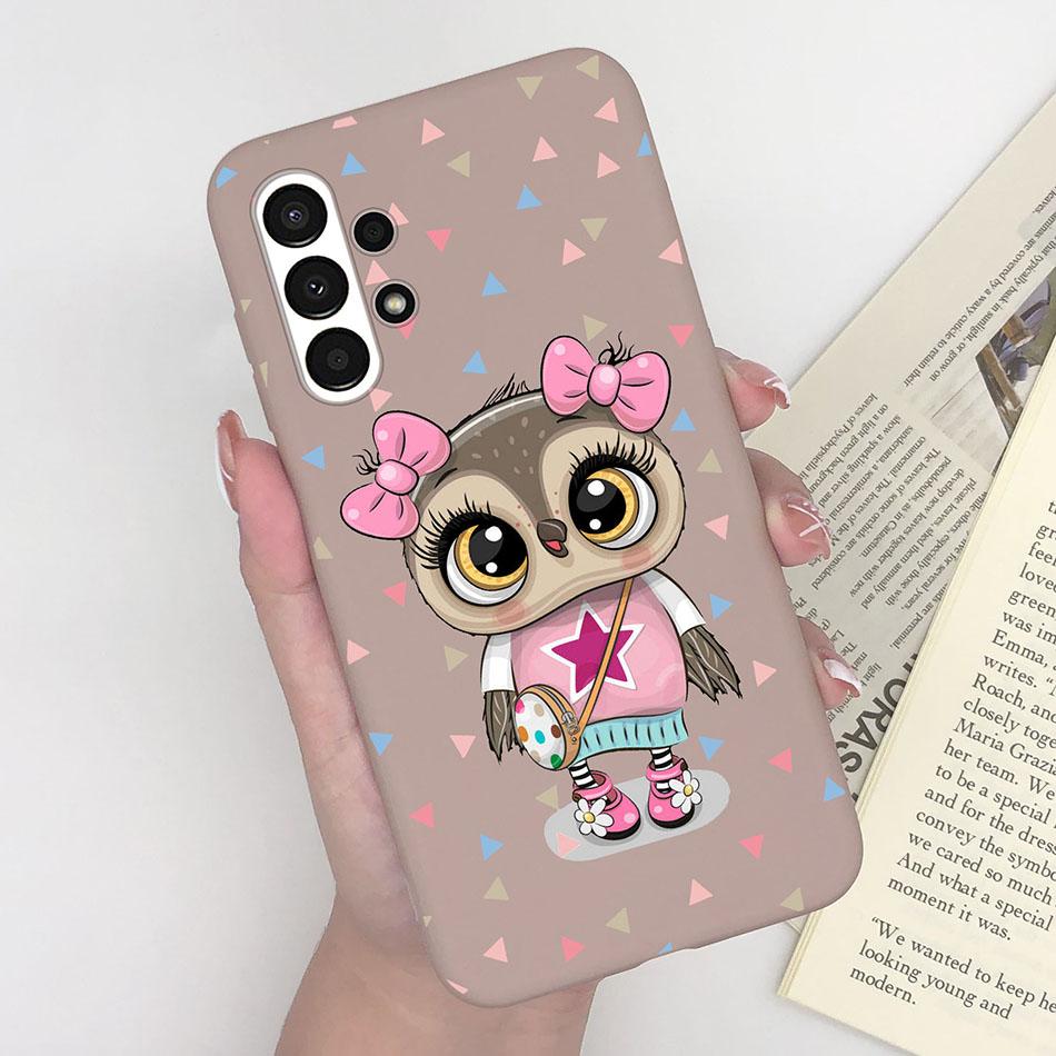 For Samsung Galaxy A13 4G Fashion Phone Case Cute Dinosaur Smiling Face Soft Silicon Funda Shell For Samsung GalaxyA13 Bumper