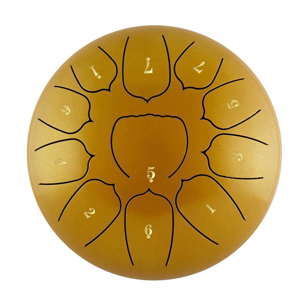 6 Inch Steel Tongue Drum 11 Notes Handpan Drum with Drum Mallet Finger Picks Percussion for