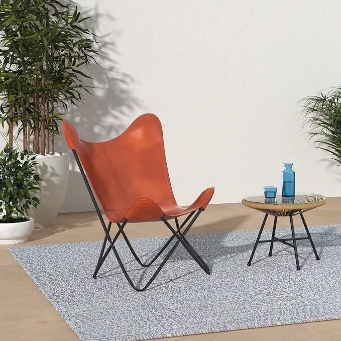 Кожаное кресло-бабочка кожаное кресло-акцент гостиная кресло Relax