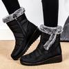 Waterproof Thicken Plush Warm Ankle Boots Women Winter  Side Zip Platform Boots for Women Non Slip Cotton Padded Snow Boots