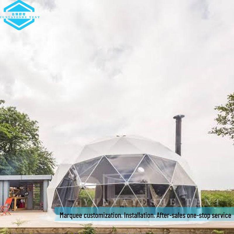 6-Meter Diameter Spherical Tent with Integrated Bathroom for Outdoor B&B Hotel Use