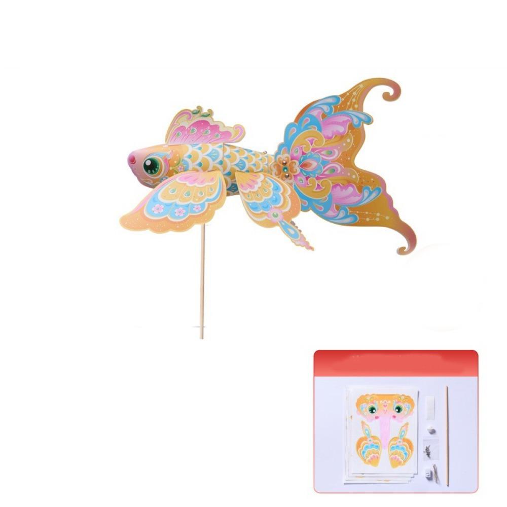 Handmade Handheld Fish Lantern Ancient Style DIY Lantern Material Kit Holiday Celebration