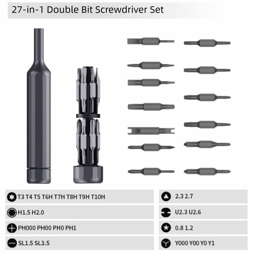 39 In 1 Screw Driver Bits Kit Multi Bit Small Screwdriver for Eyeglass Watch Computer