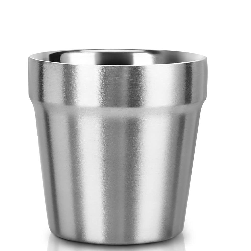 Metal Drinking Cups Stainless Steel304 Cup 6oz 10oz Outdoor Hiking Gear Stackable Cup Camping Cup Coffee Cup Portable Drink-ware