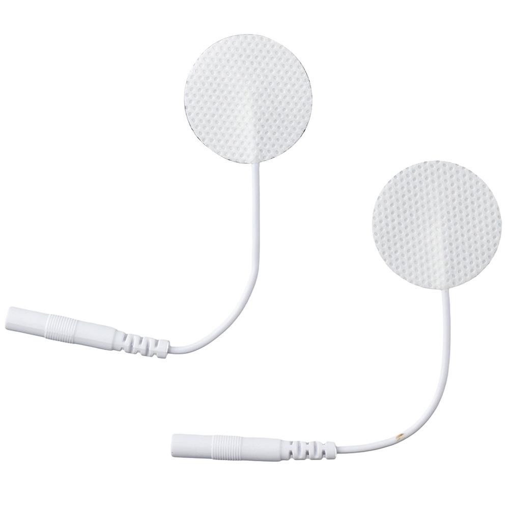 10 Pcs White Non-woven Fabric Electrode Pads 2.0mm Replacement for Tens EMS Massager