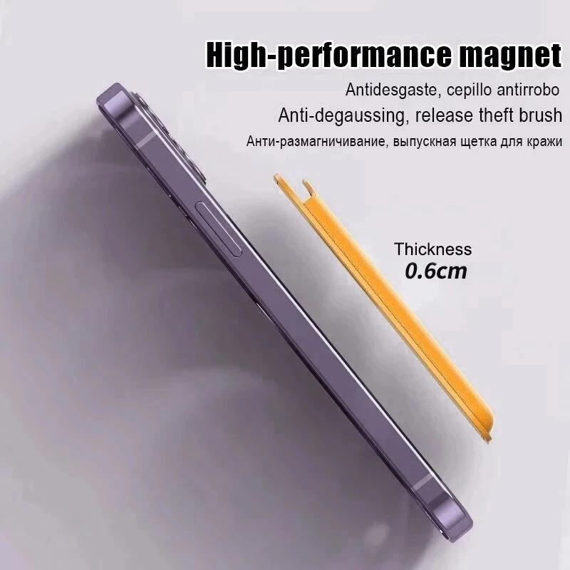 Для Magsafe Прочный Магнитный Держатель для Карт Чехол Для iPhone 17 Pro Max 17 Air 16 15 14 Plus 13 12 11 Телефон Кожаный Кошелек Сумка Чехол