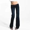 Vintage Y2K Low Rise Flare Jeans Women Slim Fit Washed Denim Pants Casual Streetwear