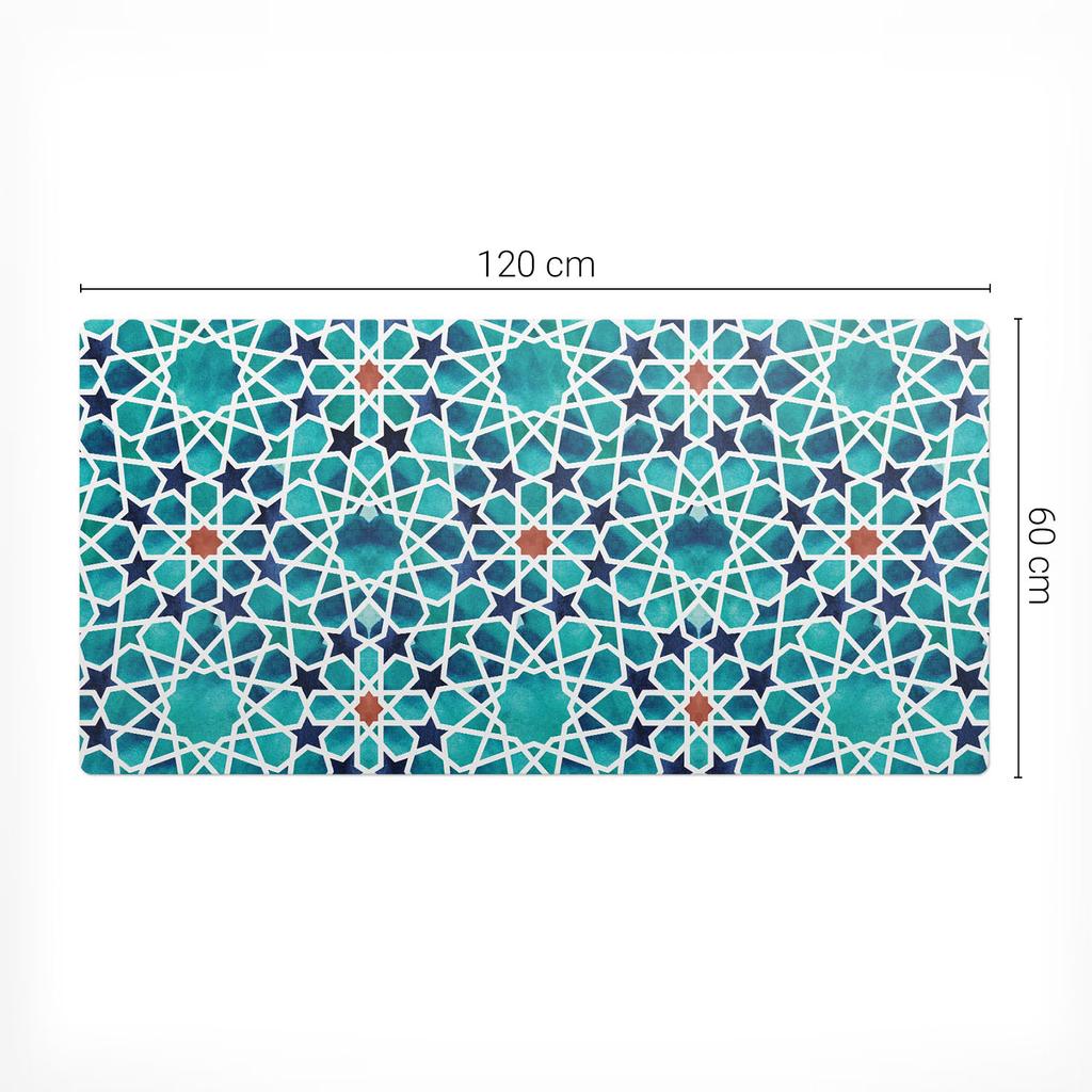 Antypoślizgowa Podkładka Na Biurko Do Biura Geometryczny Wzór 120X60 Cm