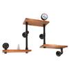 5-Tier Industrial Wall Mounted Storage Rack – Metal Frame & Wood Shelves – 44 lbs Load Capacity per Tier – Black & Brown