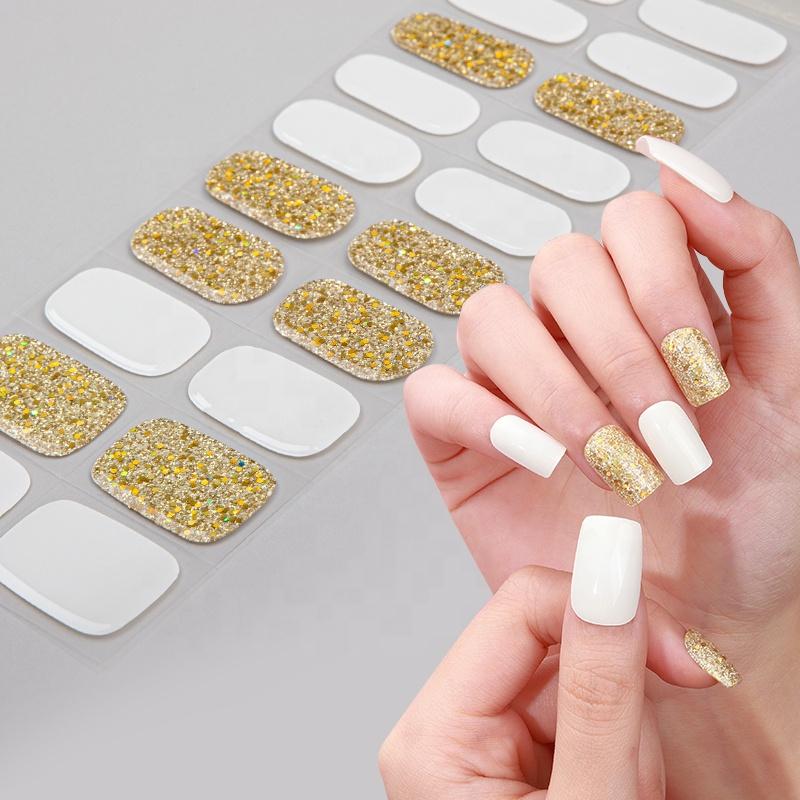 2025 New Trend Custom UV Gel Nail Polish Sticker Spring Design DND Gel Polish Wraps Plastic 2D Type