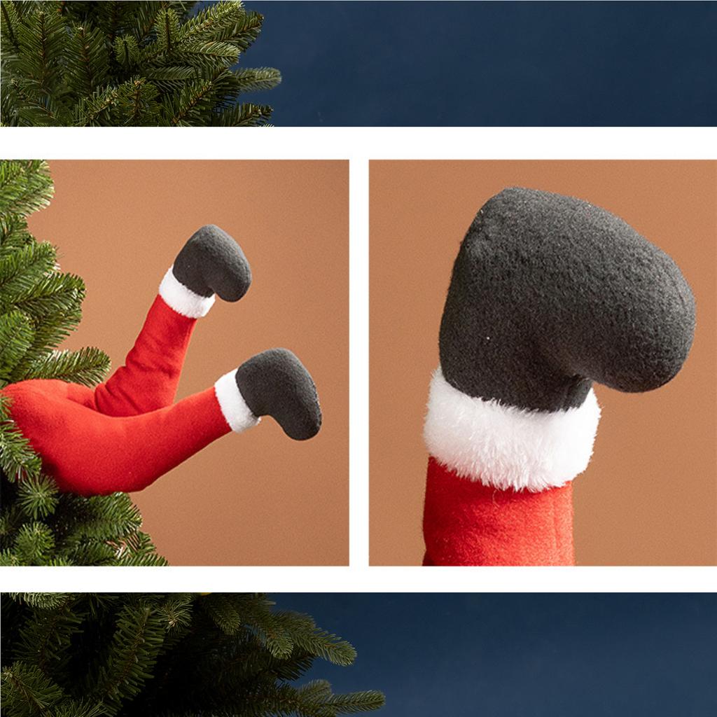 Креативное украшение рождественской елки, Забавные ноги, Оформление сцены торгового центра, Куклы, Фигурки и Реквизит