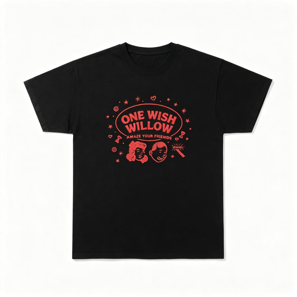 One Wish Willow Printed T-Shirt, Inspired by the 2026 Film Obsession, 100% Cotton, Unisex Clothing, Men's and Women's T-Shirts, Y2K T-Shirt, Streetwe