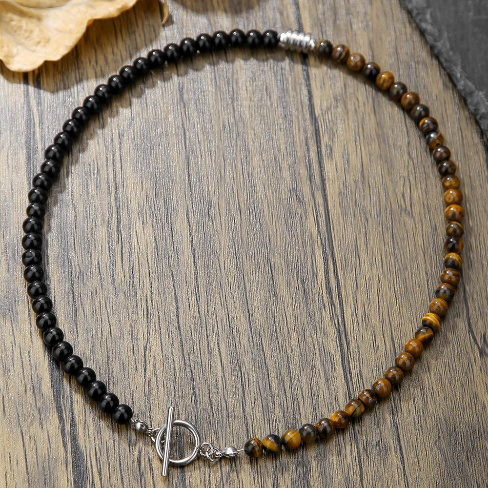 Accessories Punk Frosted Stone Chain Combination Geometric Men's Bracelet Bracelet Accessories Men's