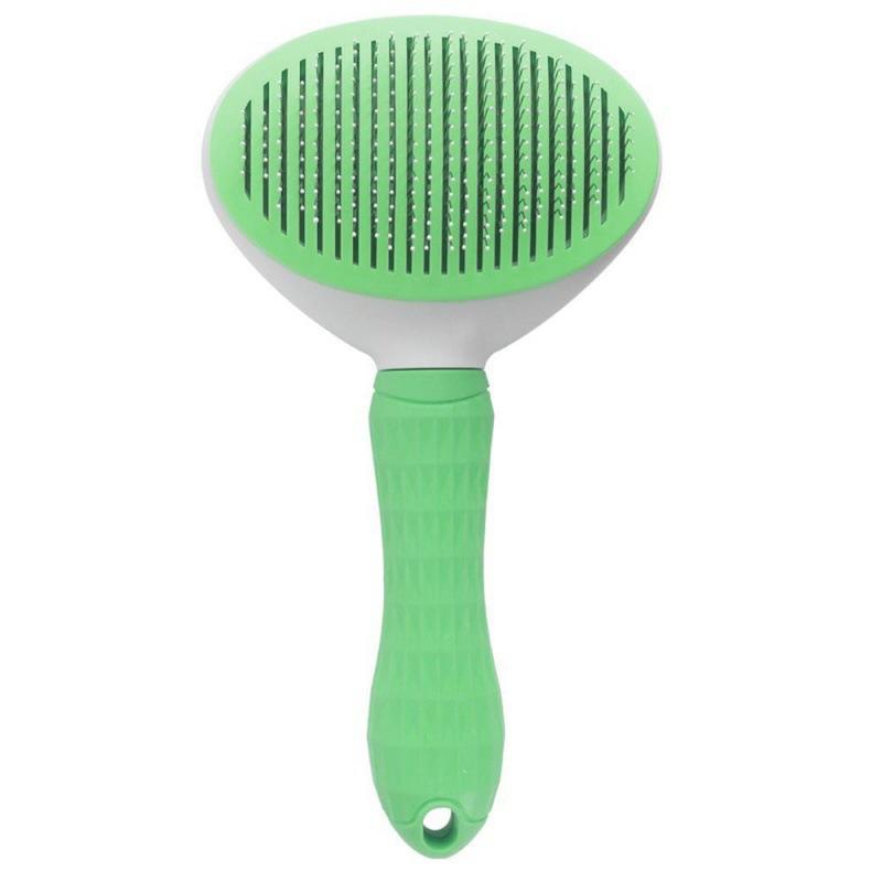 Pet Comb Cleaning Supplies Brush One-click Hair Removal Beauty Dog Comb Stainless Steel Hair Removal Self-cleaning Hair Removal Comb