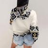 Women's Aztec Hoodie Geometric Pattern Long Sleeve Colour Block Pullover Drawstring Sweatshirt