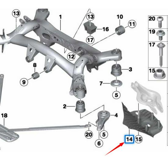 Крышка заднего моста BMW 1 и 3 серии F20/F30 (33326796137/33326796138)