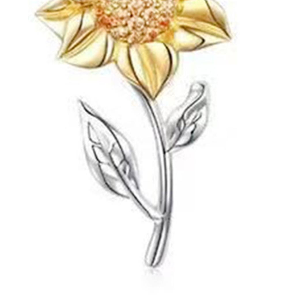 Women Necklace Delicate Temperament Sunflower Pendant Necklace Elegant Alloy Clavicle Chain