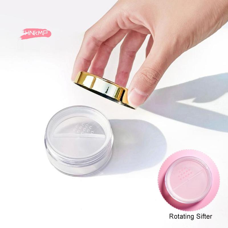 Пустая пластиковая баночка для рассыпчатой пудры с вращающимся сифтером 5/10/20/30 г, косметическая емкость для наполнения, с закручивающейся крышкой