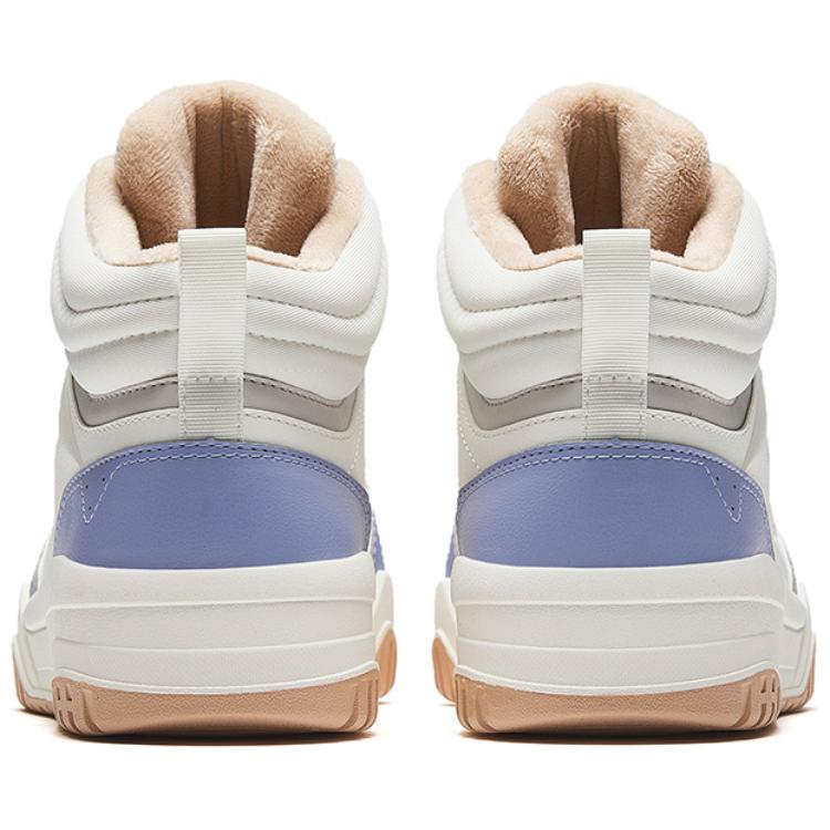 Anta Full Score удобные универсальные нескользящие теплые высокие скейт-кеды женские скейт-кеды белые синие 122448972-1