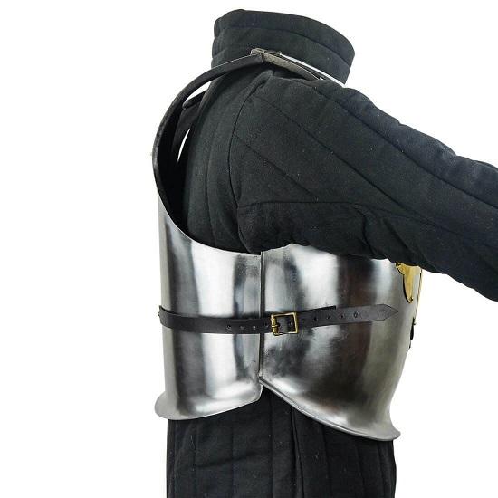 Medieval Templar Steel Breastplate with Cross and Cuirass