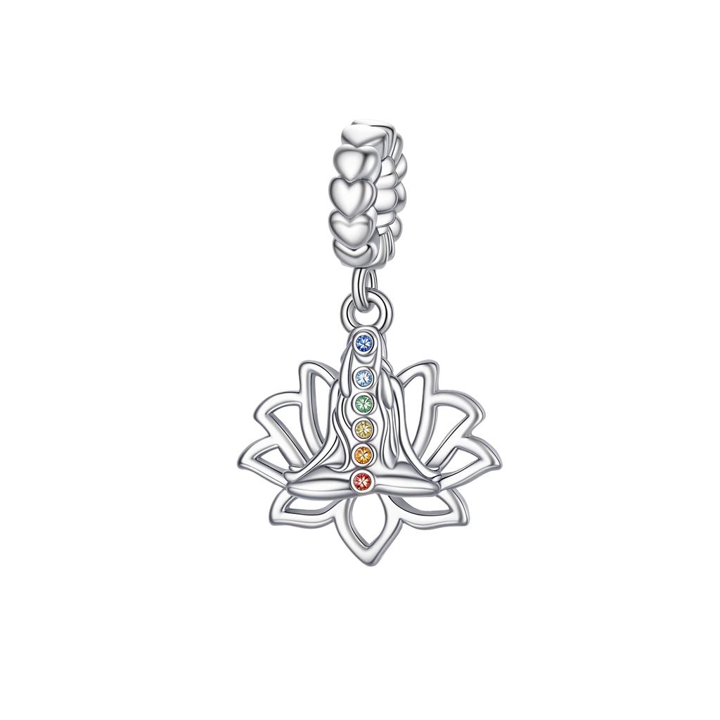 Оригинальные шармы-бусины Медь с инкрустацией цирконием Кулон в виде креста монахини Крыло ангела Подходят для браслета Ювелирный подарок Маркировка