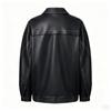 Womens Oversized Faux Leather Biker Jacket Loose Fit PU Coat With Zipper Travel Casual Wear