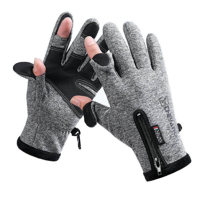 CHRLCK Unisex Waterproof Cycling Gloves Warm Full Finger Bicycle Gloves Hiking Fishing Wear-resistant Touchscreen Gloves