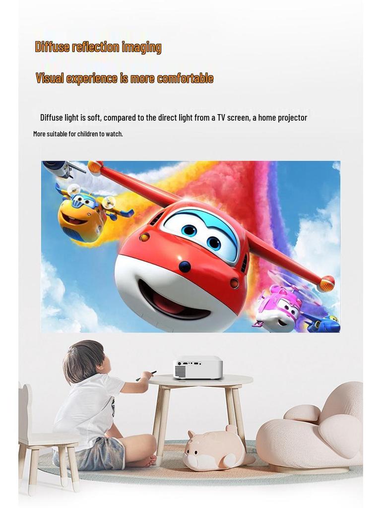 Портативный HD-проектор для электронной коммерции V318: Металлический поворотный механизм, прямая проекция на стену