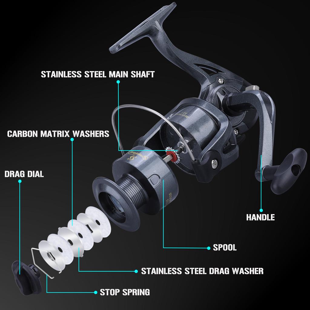 Fishing Reel 1000-4000 6BB Light Weight Ultra Spinning Left/right Fishing Wheel for Carp Fishing