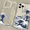 Модный Чехол для Телефона 'Большая Синяя Волна' Для iPhone 17 Air 16 e 15 14 13 12 11 Pro Max Plus Mini SE 2020 2022 Защитный Мягкий Чехол