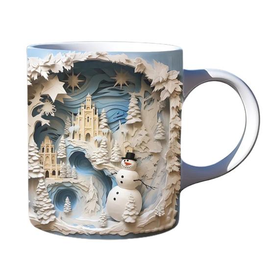 Creative Multifunctional Ceramic Water Cup A with Handle Library Shelf Space