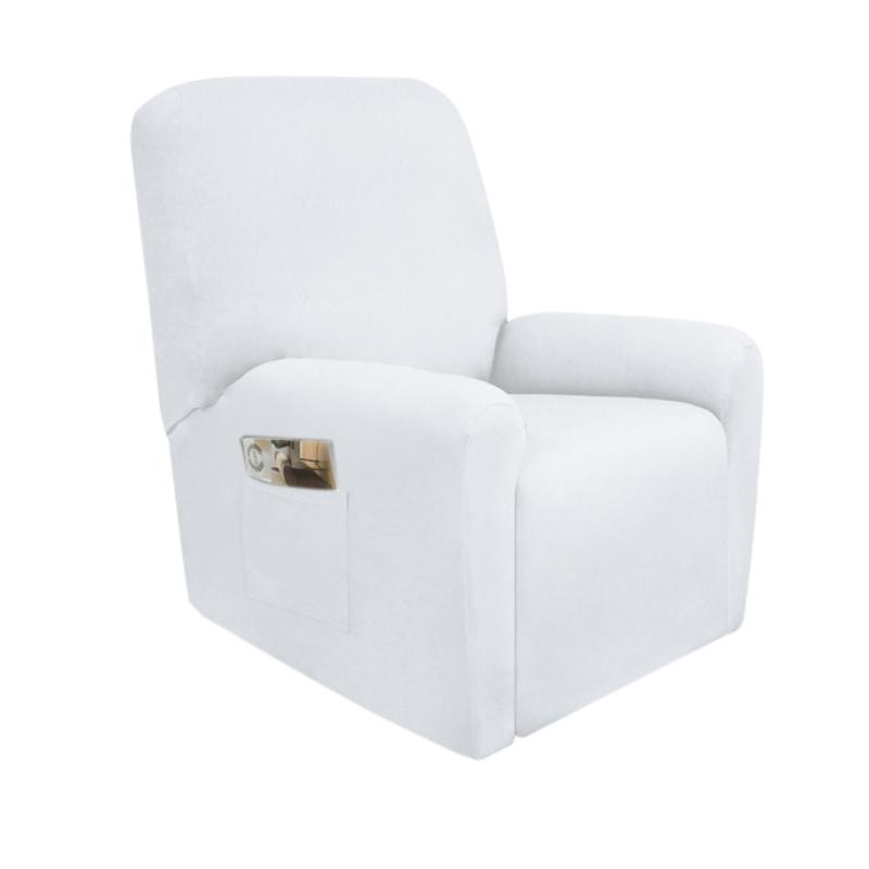 1 2 3 Seat Stretch Sectional Recliner Sofa Slipcover Soft Washable Furniture Protector Couch Cover with Elastic Bottom