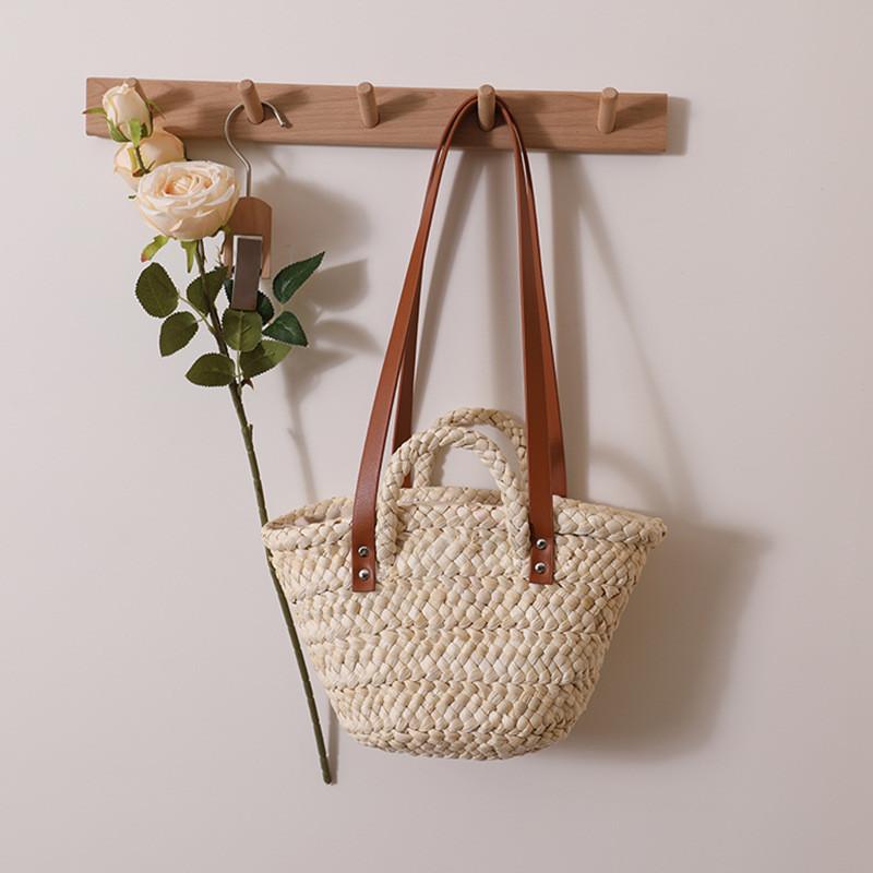 New Fashion Corn Husk Woven Bag Sweet And Fresh Style Handmade Woven Bag For Women Medium Size