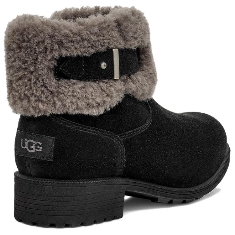 UGG Короткие женские зимние ботинки Черные 1166756-BLK