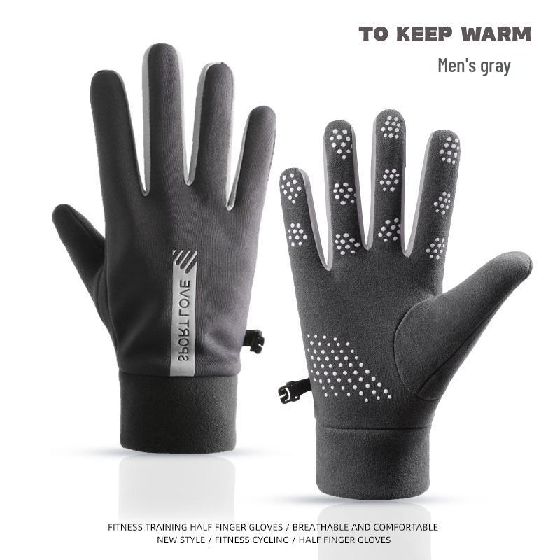 Unisex Winter Warm Fleece-Lined Touchscreen Gloves, Non-Slip and Water-Repellent for Cold Weather Driving and Riding