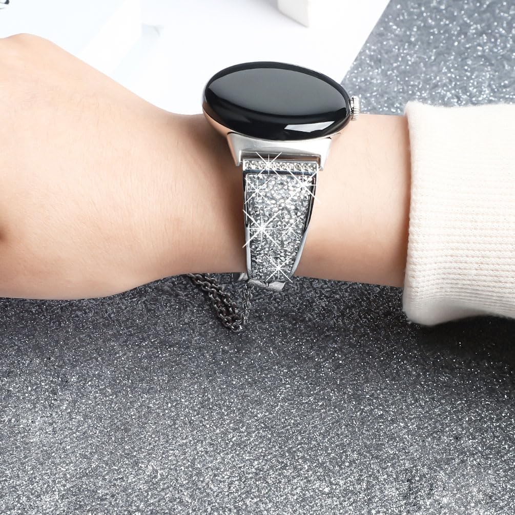 Совместимый для Samsung Galaxy Watch 7/FE/6/5/4 ремешок 40 мм 44 мм, ремешки Active 2, женский блестящий браслет, регулируемый сменный ремешок, браслет для Galaxy