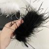 Милые страусиные перья, коготь для волос, плюшевые зажимы для волос, зимние заколки, модные женские заколки, аксессуары для волос, вечерние
