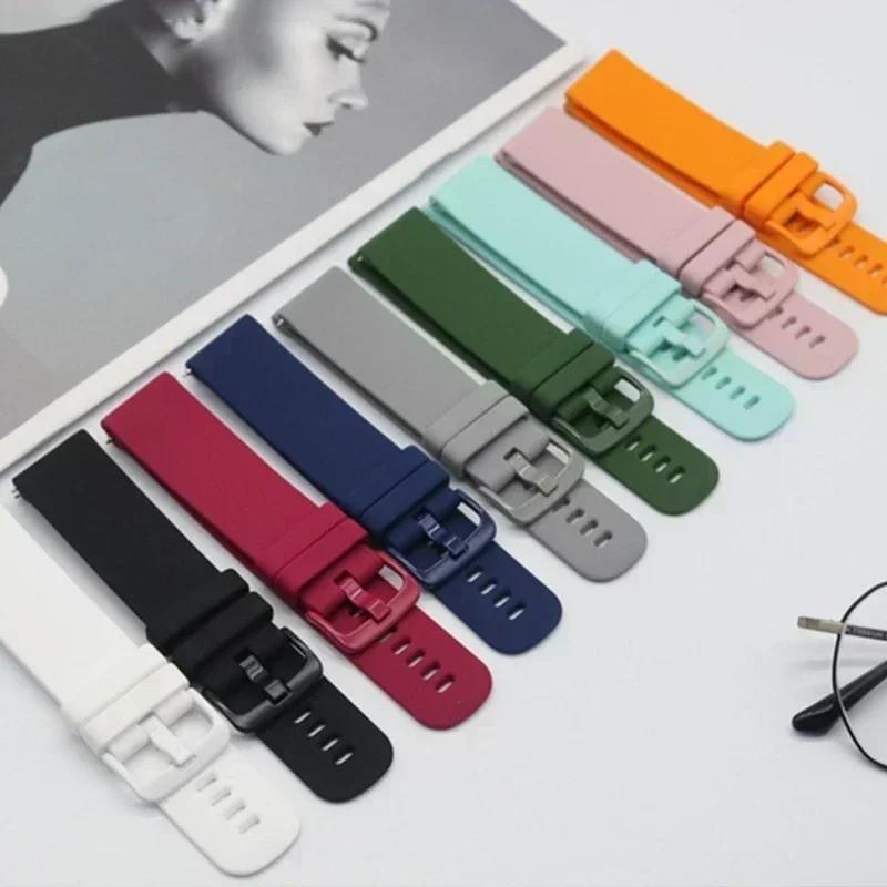 22 мм 20 мм силиконовый ремешок для Amazfit Cheetah Square/Round/Pro браслет для Amazfit Active/Active 2/Balance/Bip 3 5 5 Unity