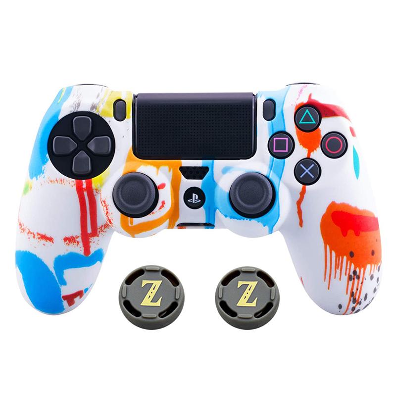 Camouflage Silicone Rubber Gel Skin for Sony Ps4 Slim/pro Controller Cover Protective Case for Ps4 Wireless Controller Accessory