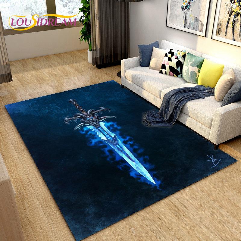 3D World of Warcraft , WOW Game Area Rug Large ,Carpet Rug for Living Room Bedroom Sofa Doormat Decoration ,Kids Non-slip Floor Mat